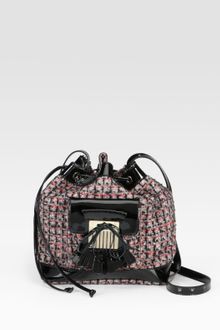 RED Valentino Tweed Drawstring Crossbody Bag - Lyst