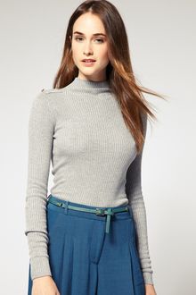 River Island Turtle Neck Ribbed Jumper - Lyst