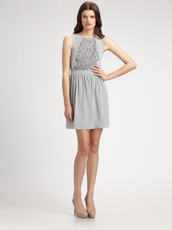 Tibi Wisteria Embroidered Dress - Lyst