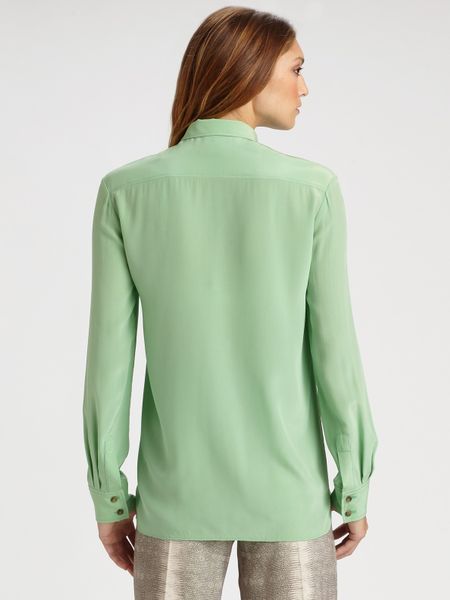 mint green blouse womens