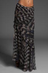 Haute Hippie Drape Chiffon Skirt