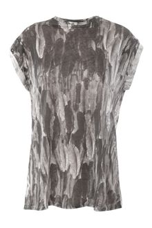 Isabel Marant Linen Feather-print Top - Lyst