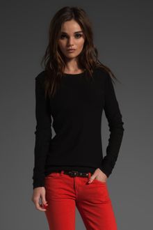 James Perse Slub Inside Out Jewel Long Sleeve Tee - Lyst
