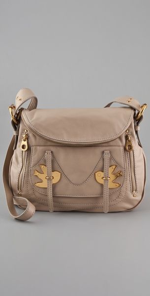 Marc By Marc Jacobs Petal To The Metal - Natasha Flap Crossbody Bag in Beige (cement) | Lyst