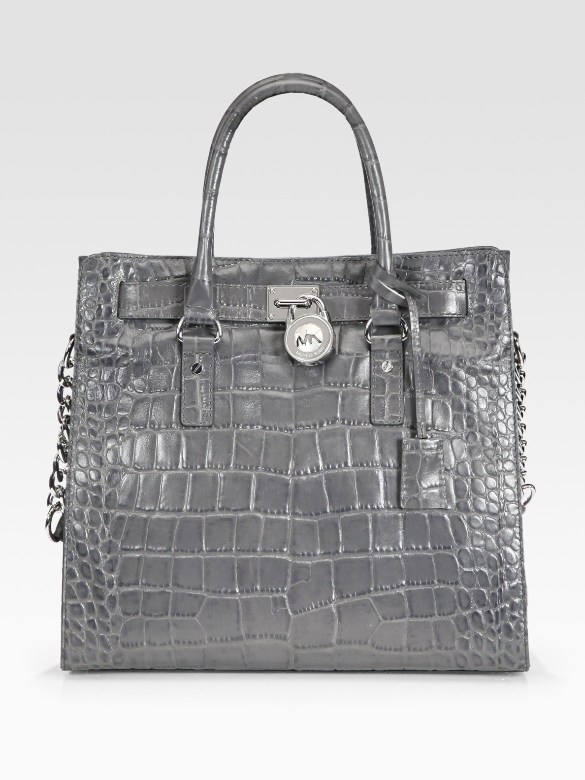 Michael Michael Kors Hamilton Large North-to-south Tote Bag in Gray (slate) | Lyst