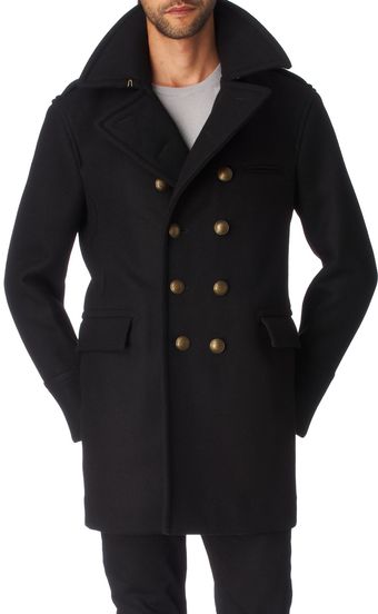 Burberry Black Brass Button Db Lockmead Coat - Lyst
