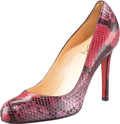 Christian Louboutin Simple Python Pump in Purple (fuchsia) - Lyst