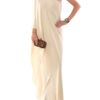 Lanvin Silk One Shouldered Dress in Beige (cream) - Lyst