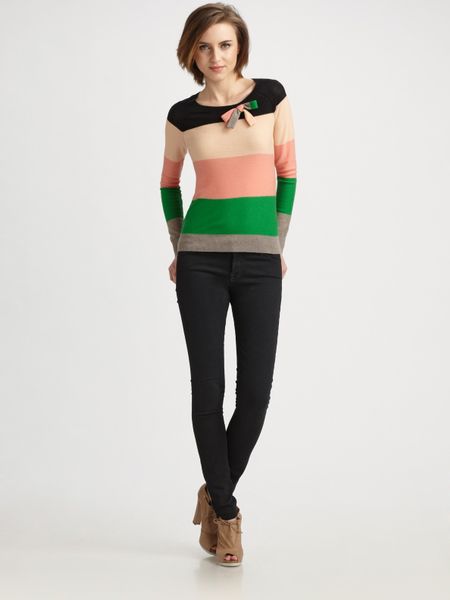 Sonia By Sonia Rykiel Wool Buttonback Sweater in Multicolor (multi) - Lyst