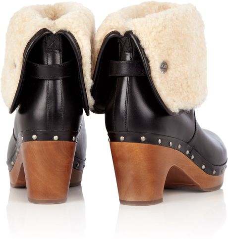 ugg lynnea clog leather ankle boot