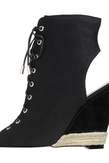 Reiss Peep Toe Wedge Bootie - Lyst