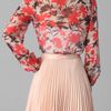 Milly Marian Print Tie Blouse in Orange (floral) - Lyst