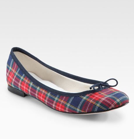 tartan ballet flats