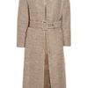 Acne Farrah Collarless Wool Coat in Beige (sand) - Lyst