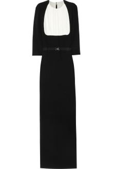 Alessandra Rich Silk-paneled Crepe-jersey Column Gown - Lyst
