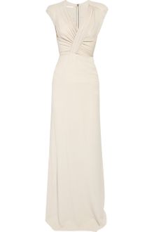 Antonio Berardi Crepe and Ruched Chiffon Gown - Lyst
