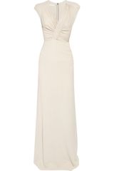 Antonio Berardi Crepe and Ruched Chiffon Gown