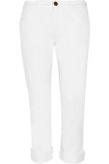 Current/Elliott The Boyfriend Low-rise Cropped Jeans