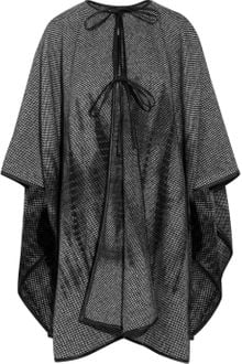 Emilio Pucci Leather-trimmed Tweed Cape - Lyst