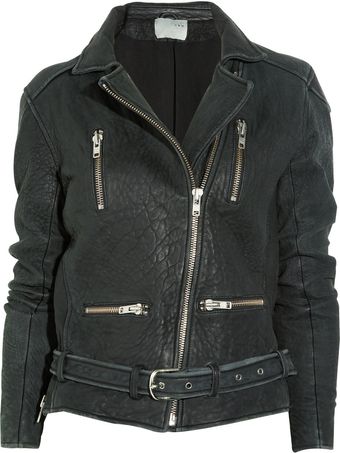Iro Textured Nappa Leather Biker Jacket - Lyst
