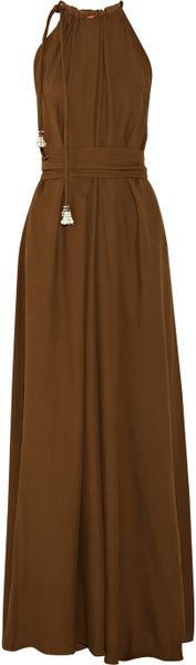 Lanvin Embellished Silk-blend Crepe Gown - Lyst