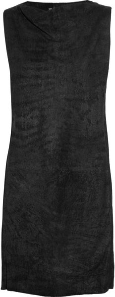 Rick Owens Textured Leather Tunic - Lyst