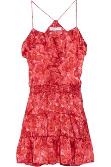 T-bags Printed Satin Dress - Lyst