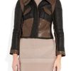 Tibi Leatherpaneled Shearling Biker Jacket in Brown (black) - Lyst