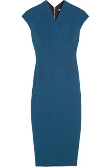 Victoria Beckham 100 Silk and Wool-blend Double-crepe Dress - Lyst