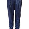 Vionnet Draped Silkblend Lamé Pants in Blue - Lyst