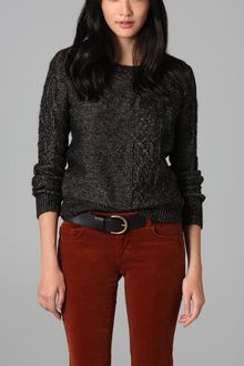 Madewell Cable Knit Crew Neck Sweater - Lyst