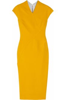 Victoria Beckham 100 Silk and Wool-blend Double-crepe Dress - Lyst