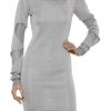 Zac Posen Cutout Metallic Sweater Dress in Gray - Lyst