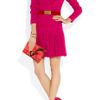 Alexander Mcqueen Woolcrepe and Silkchiffon Dress in Pink (fuchsia) - Lyst
