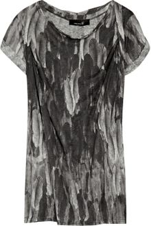 Isabel Marant Feather-print Linen Top - Lyst