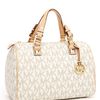 Michael Kors Grayson Large Logo Satchel, Vanilla in Beige (vanilla) - Lyst
