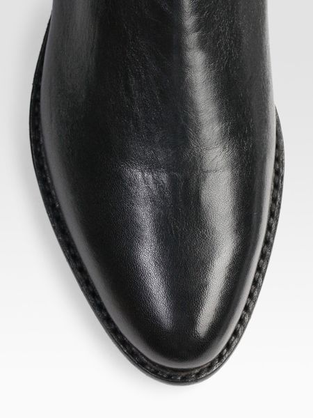 Elie Tahari Flannery Flat Leather Knee-high Boots in Black | Lyst Elie Tahari Flannery Flat Leather Knee-high Boots in Black | Lyst