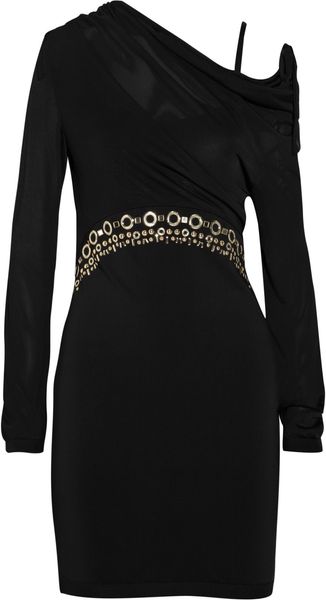 Moschino Embellished Jersey Dress - Lyst