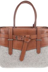 Reed Krakoff Boxer Leather and Wool Tote