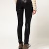 Asos Collection Asos Wet Look Black Skinny Jeans in Black - Lyst