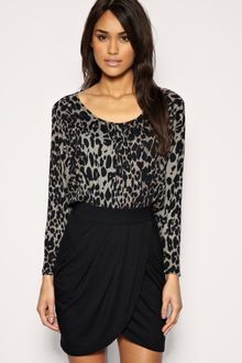 ASOS Collection Asos Leopard Print Jersey Batwing Dress - Lyst