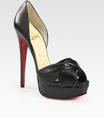 Christian Louboutin Leather Twist-front Dorsay Pumps - Lyst