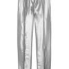 Etro Metallic Silkblend Cropped Pants in Silver - Lyst