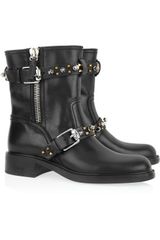 Gucci Studded Leather Biker Boots
