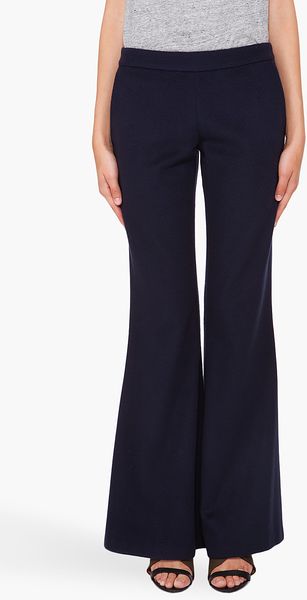 Hussein Chalayan Flared Trousers in Black (navy) - Lyst