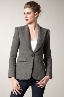Smythe Structured Flannel Blazer - Lyst