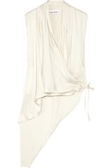  Drapefront Washedsilk Blouse