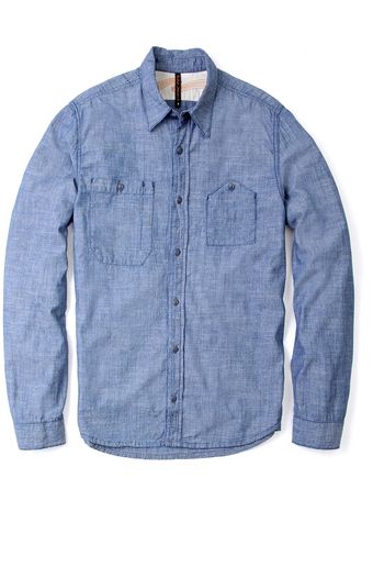 Nudie Jeans Blue Organic Chambray Work Pocket Shirt - Lyst