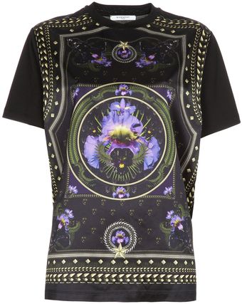 Givenchy Chain Print Satin Tshirt - Lyst