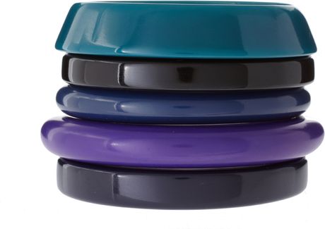 Oasis Resin Bangles in Purple - Lyst